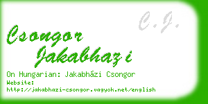 csongor jakabhazi business card