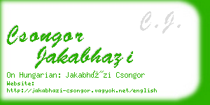csongor jakabhazi business card